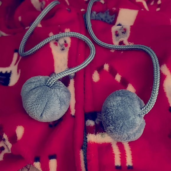 Munki Munki Plush One Piece Red Llama Zip Fleece Pajamas Small Hooded Onesie - Picture 7 of 7